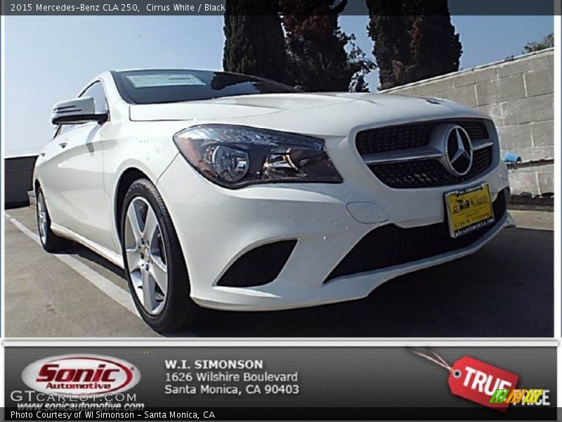 Cirrus White / Black 2015 Mercedes-Benz CLA 250