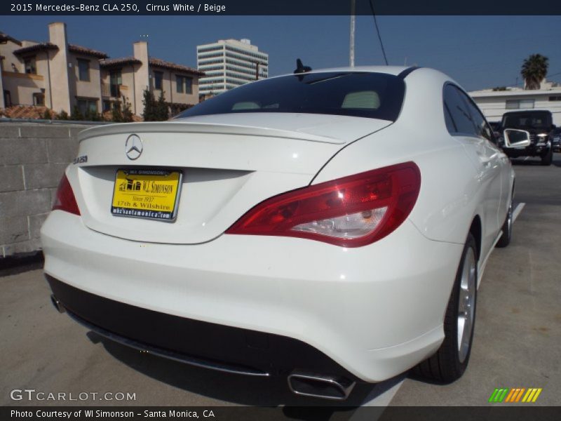 Cirrus White / Beige 2015 Mercedes-Benz CLA 250