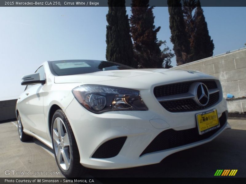 Cirrus White / Beige 2015 Mercedes-Benz CLA 250