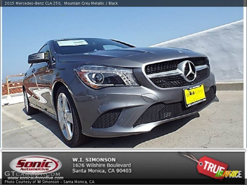 Mountain Grey Metallic / Black 2015 Mercedes-Benz CLA 250