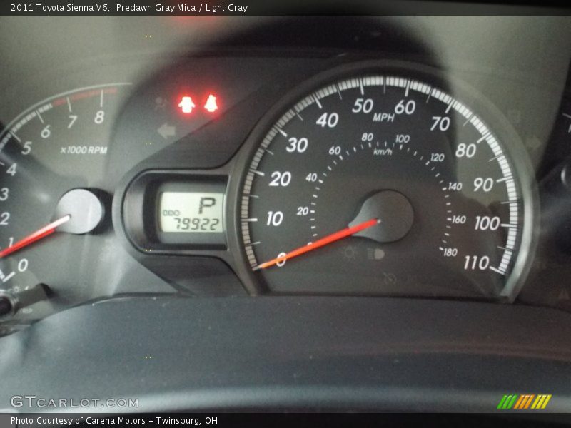 Predawn Gray Mica / Light Gray 2011 Toyota Sienna V6