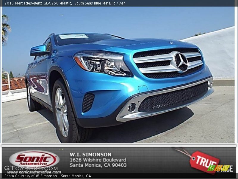 South Seas Blue Metallic / Ash 2015 Mercedes-Benz GLA 250 4Matic