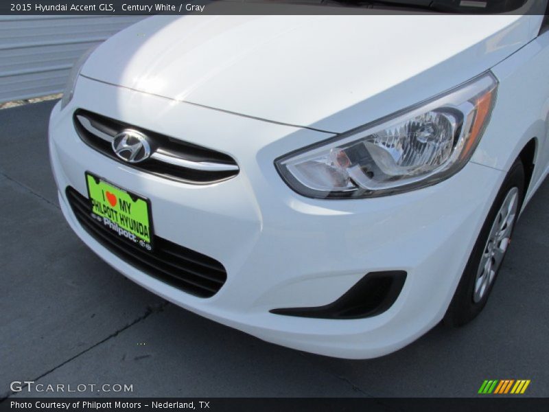 Century White / Gray 2015 Hyundai Accent GLS