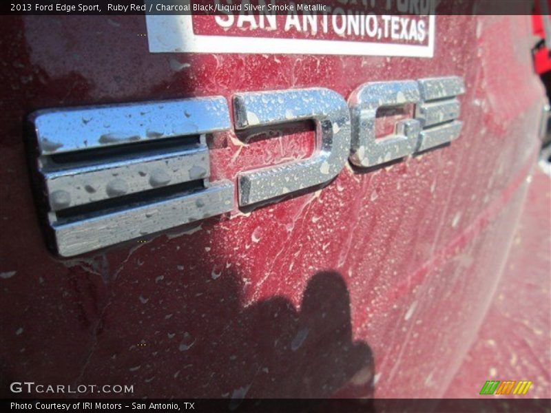 Ruby Red / Charcoal Black/Liquid Silver Smoke Metallic 2013 Ford Edge Sport
