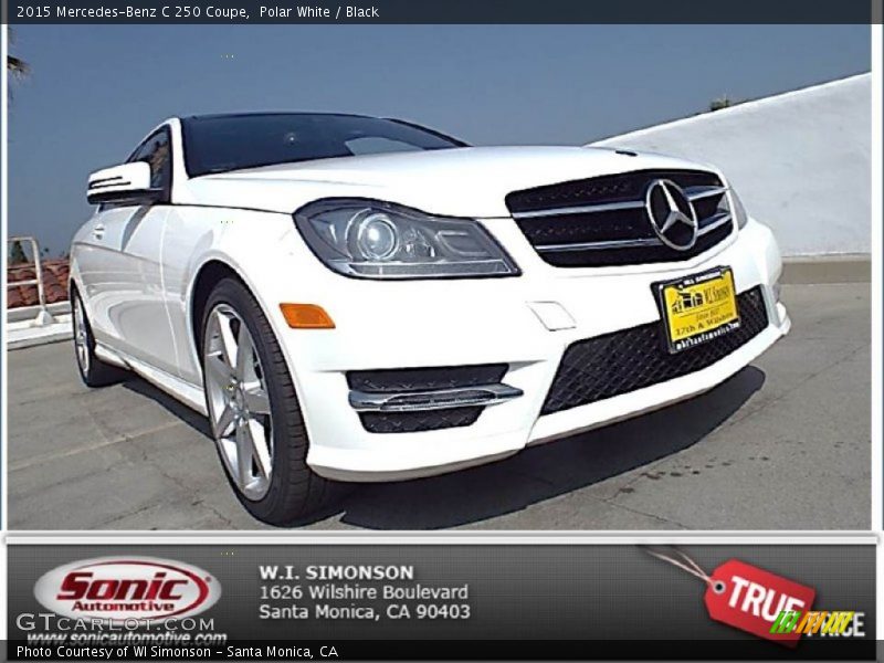 Polar White / Black 2015 Mercedes-Benz C 250 Coupe
