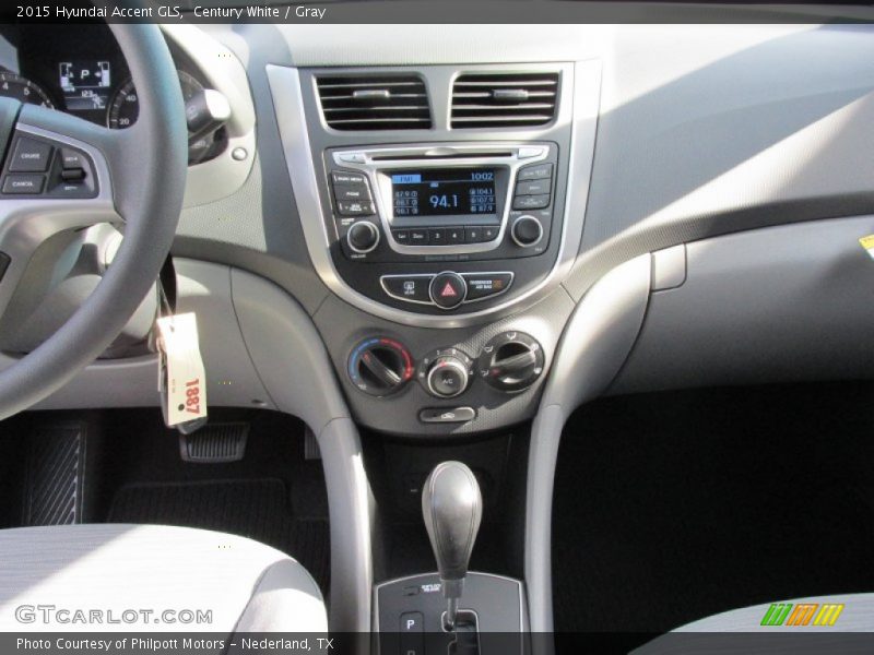 Century White / Gray 2015 Hyundai Accent GLS