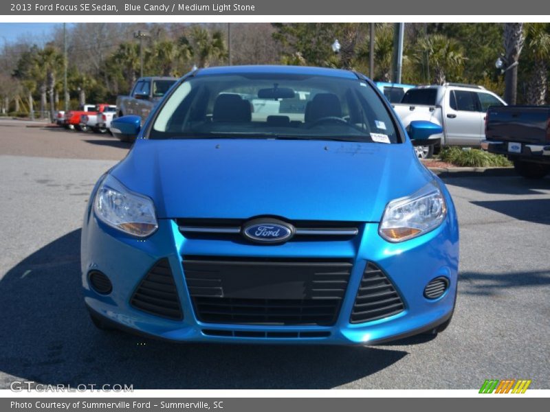 Blue Candy / Medium Light Stone 2013 Ford Focus SE Sedan