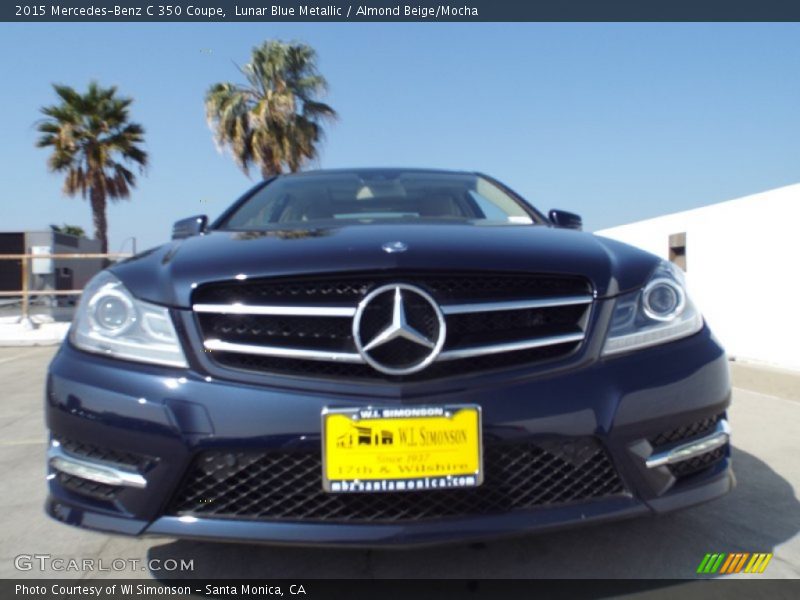 Lunar Blue Metallic / Almond Beige/Mocha 2015 Mercedes-Benz C 350 Coupe