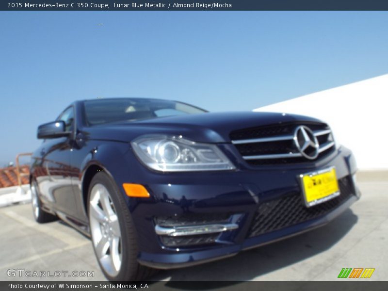 Lunar Blue Metallic / Almond Beige/Mocha 2015 Mercedes-Benz C 350 Coupe