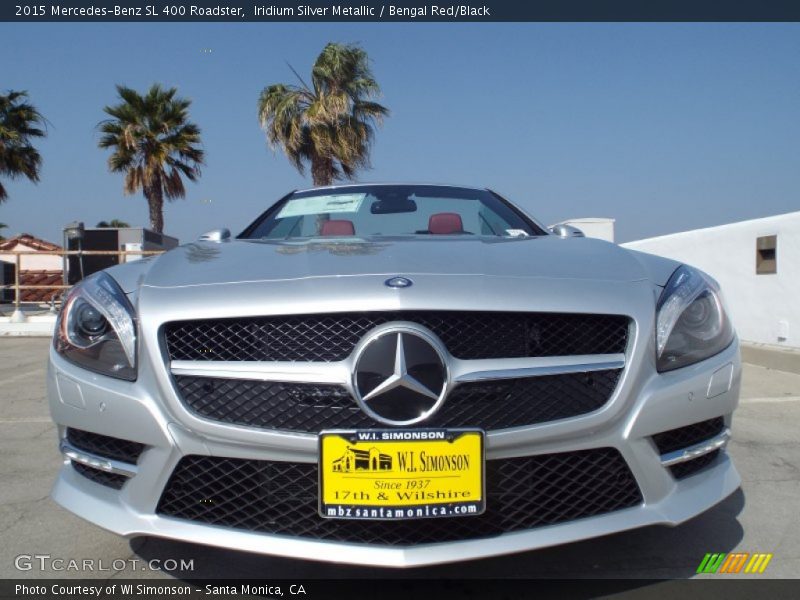 Iridium Silver Metallic / Bengal Red/Black 2015 Mercedes-Benz SL 400 Roadster