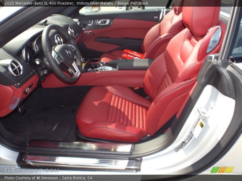 Iridium Silver Metallic / Bengal Red/Black 2015 Mercedes-Benz SL 400 Roadster