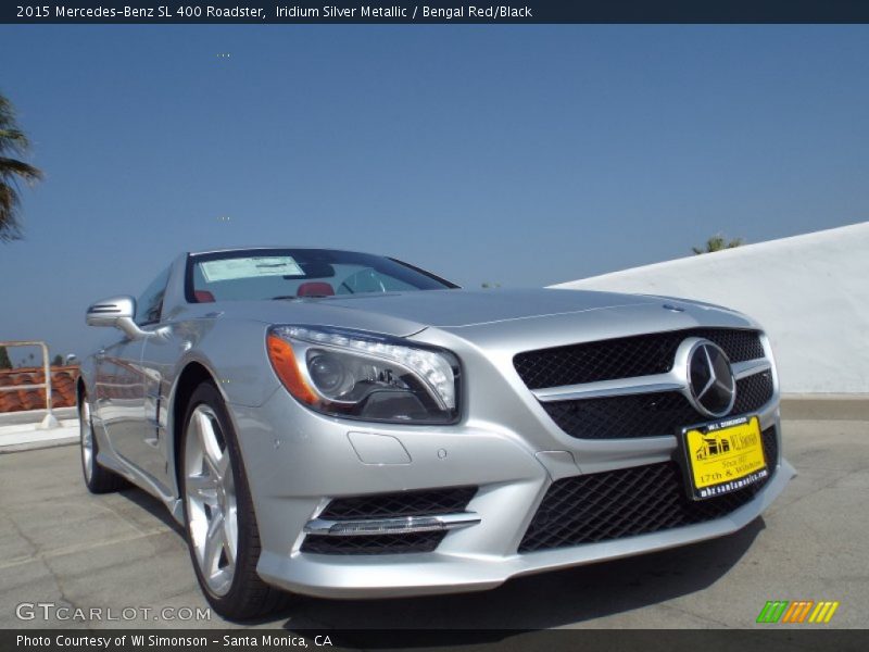 Iridium Silver Metallic / Bengal Red/Black 2015 Mercedes-Benz SL 400 Roadster