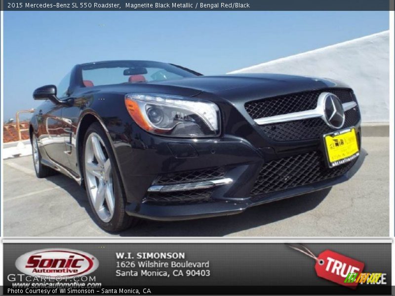 Magnetite Black Metallic / Bengal Red/Black 2015 Mercedes-Benz SL 550 Roadster