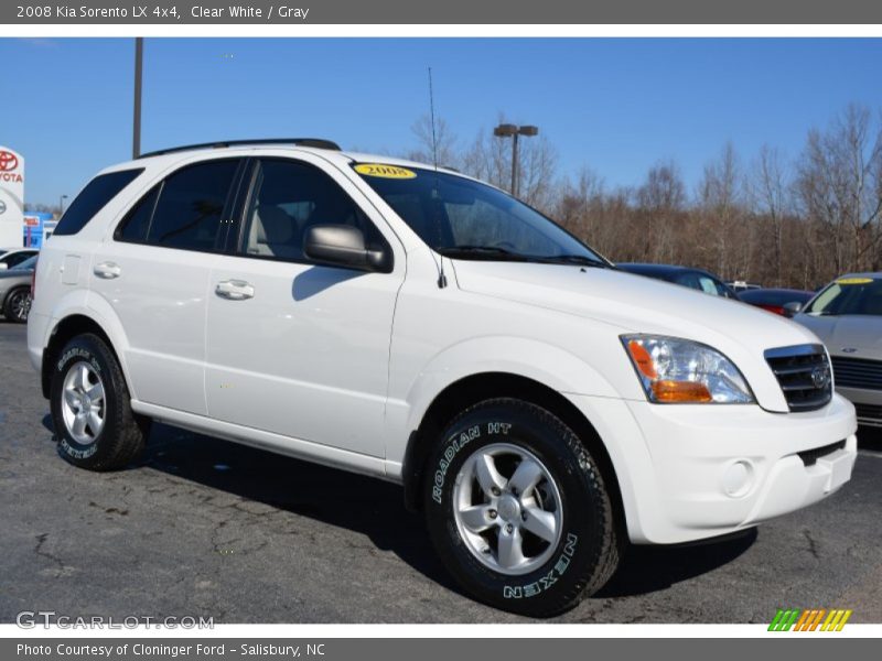 Clear White / Gray 2008 Kia Sorento LX 4x4