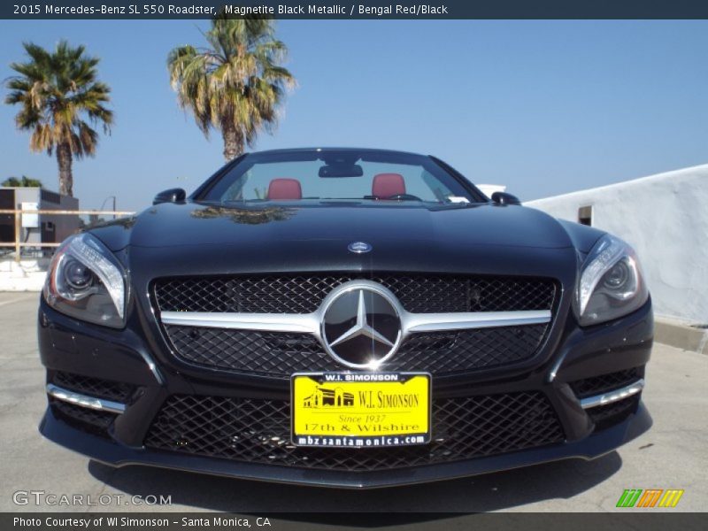 Magnetite Black Metallic / Bengal Red/Black 2015 Mercedes-Benz SL 550 Roadster