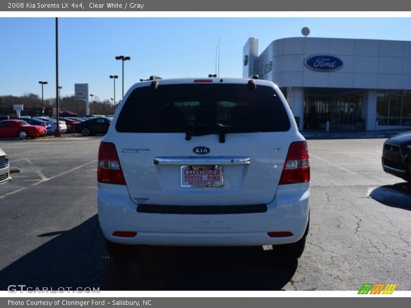 Clear White / Gray 2008 Kia Sorento LX 4x4