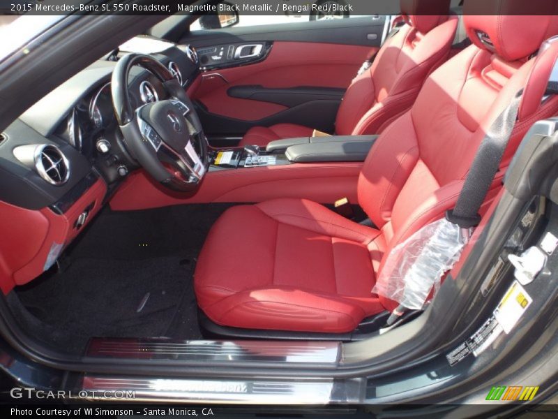 Magnetite Black Metallic / Bengal Red/Black 2015 Mercedes-Benz SL 550 Roadster