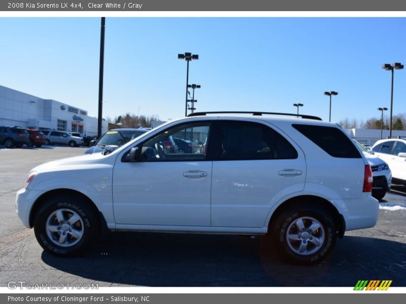 Clear White / Gray 2008 Kia Sorento LX 4x4