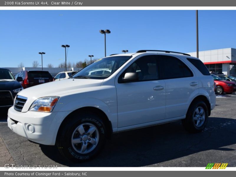 Clear White / Gray 2008 Kia Sorento LX 4x4