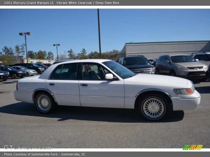 Vibrant White Clearcoat / Deep Slate Blue 2001 Mercury Grand Marquis LS