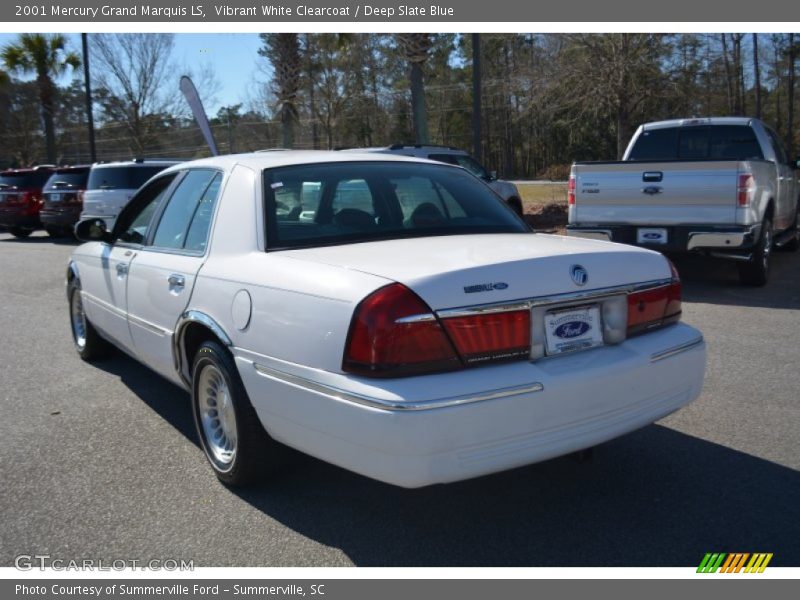 Vibrant White Clearcoat / Deep Slate Blue 2001 Mercury Grand Marquis LS