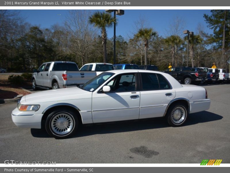 Vibrant White Clearcoat / Deep Slate Blue 2001 Mercury Grand Marquis LS