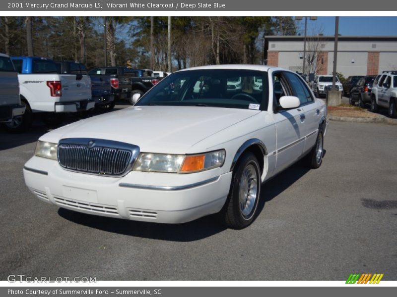 Vibrant White Clearcoat / Deep Slate Blue 2001 Mercury Grand Marquis LS