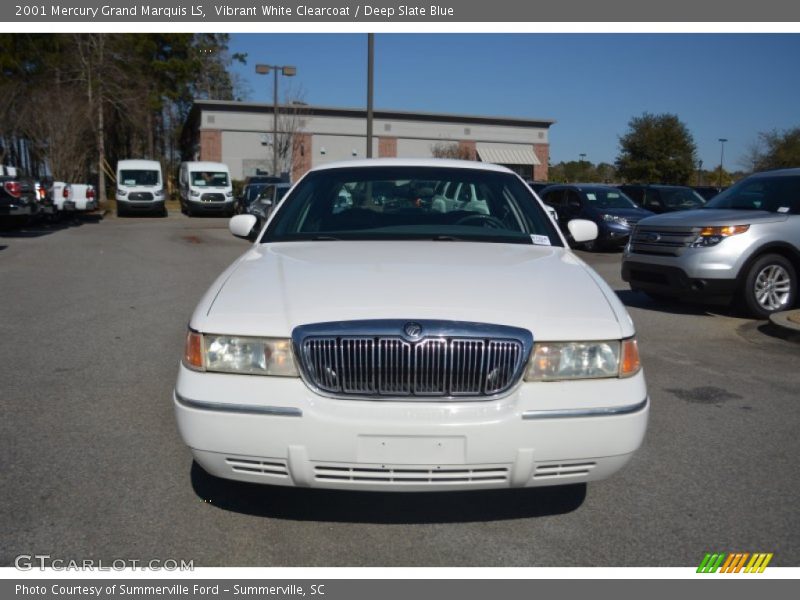 Vibrant White Clearcoat / Deep Slate Blue 2001 Mercury Grand Marquis LS