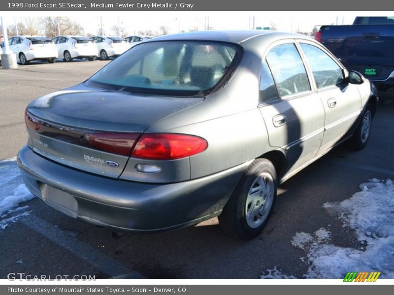 Medium Pewter Grey Metallic / Gray 1998 Ford Escort SE Sedan