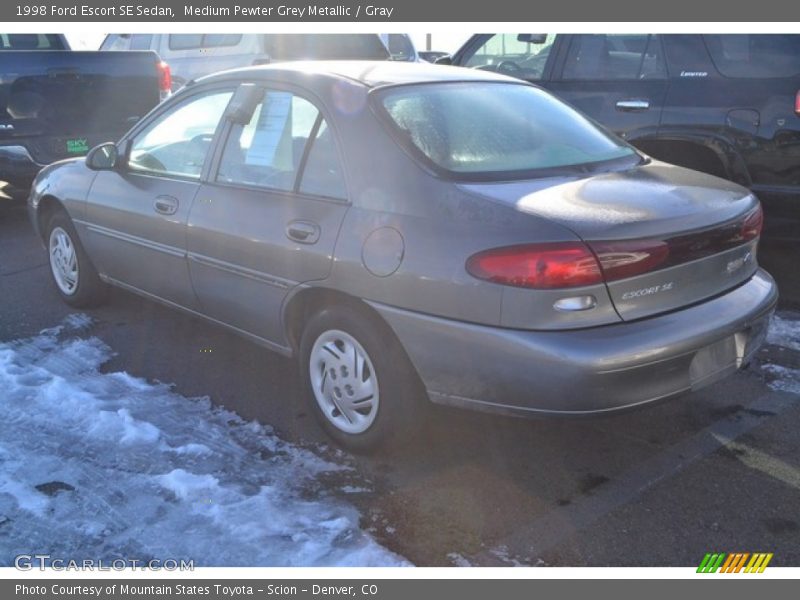 Medium Pewter Grey Metallic / Gray 1998 Ford Escort SE Sedan