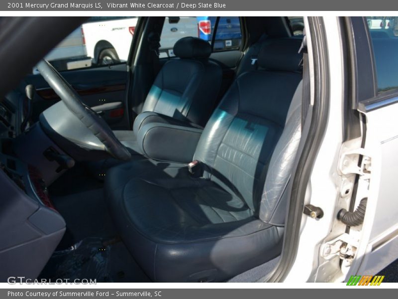 Vibrant White Clearcoat / Deep Slate Blue 2001 Mercury Grand Marquis LS