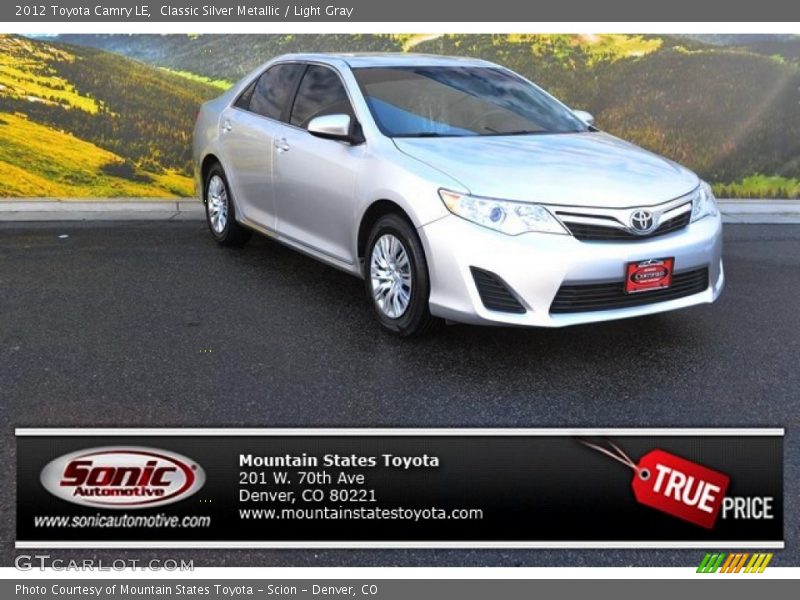 Classic Silver Metallic / Light Gray 2012 Toyota Camry LE