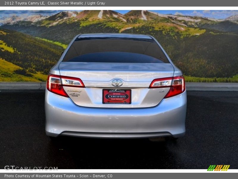 Classic Silver Metallic / Light Gray 2012 Toyota Camry LE