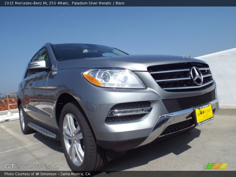 Paladium Silver Metallic / Black 2015 Mercedes-Benz ML 350 4Matic