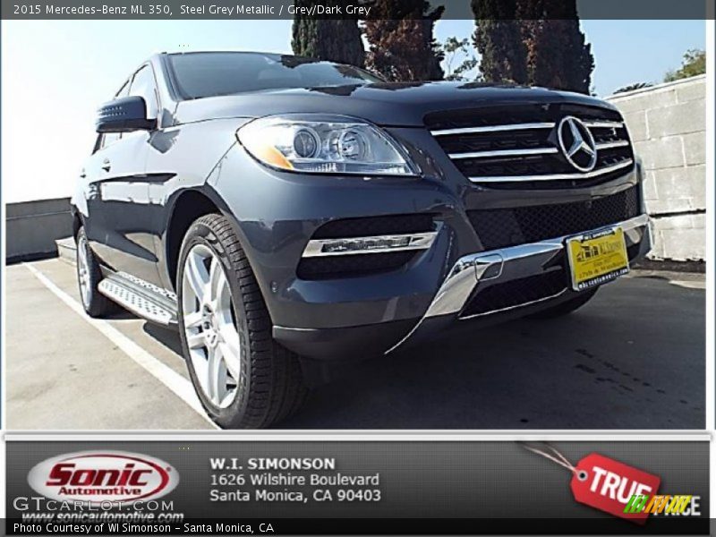 Steel Grey Metallic / Grey/Dark Grey 2015 Mercedes-Benz ML 350