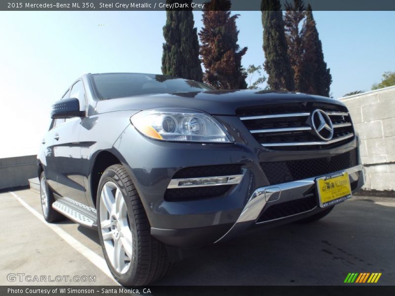 Steel Grey Metallic / Grey/Dark Grey 2015 Mercedes-Benz ML 350