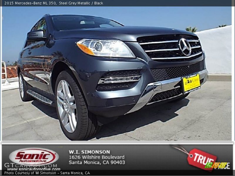 Steel Grey Metallic / Black 2015 Mercedes-Benz ML 350