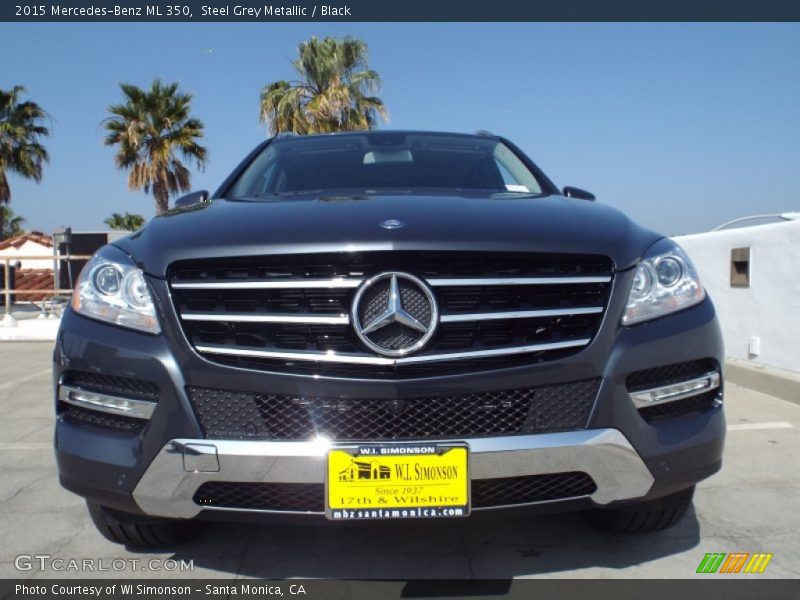 Steel Grey Metallic / Black 2015 Mercedes-Benz ML 350