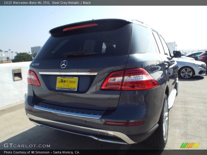 Steel Grey Metallic / Black 2015 Mercedes-Benz ML 350