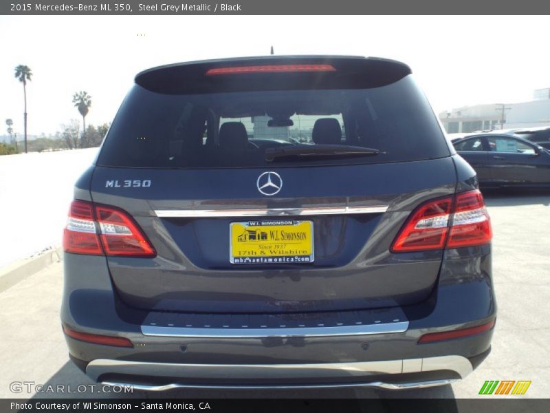 Steel Grey Metallic / Black 2015 Mercedes-Benz ML 350