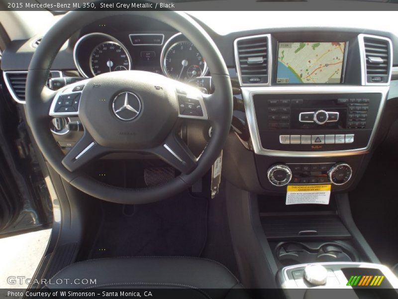 Steel Grey Metallic / Black 2015 Mercedes-Benz ML 350
