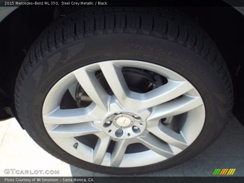 Steel Grey Metallic / Black 2015 Mercedes-Benz ML 350