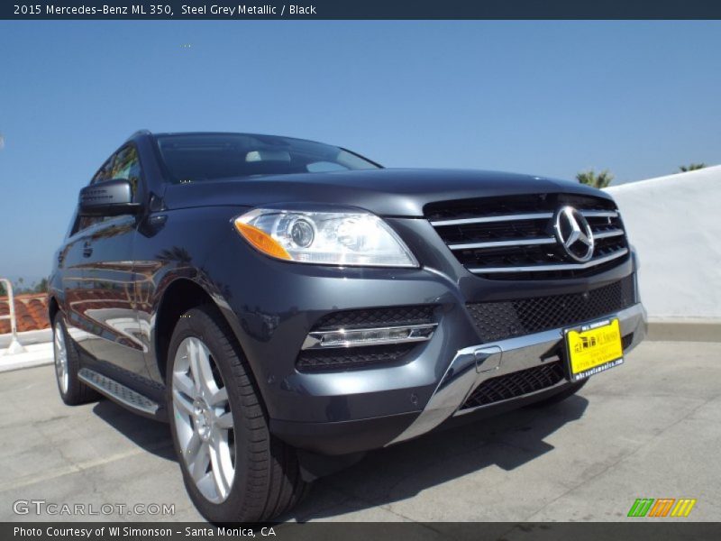 Steel Grey Metallic / Black 2015 Mercedes-Benz ML 350