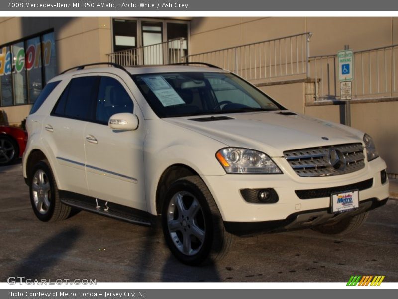 Arctic White / Ash Grey 2008 Mercedes-Benz ML 350 4Matic