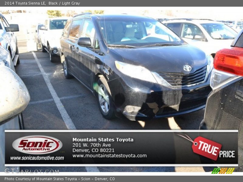 Black / Light Gray 2014 Toyota Sienna LE