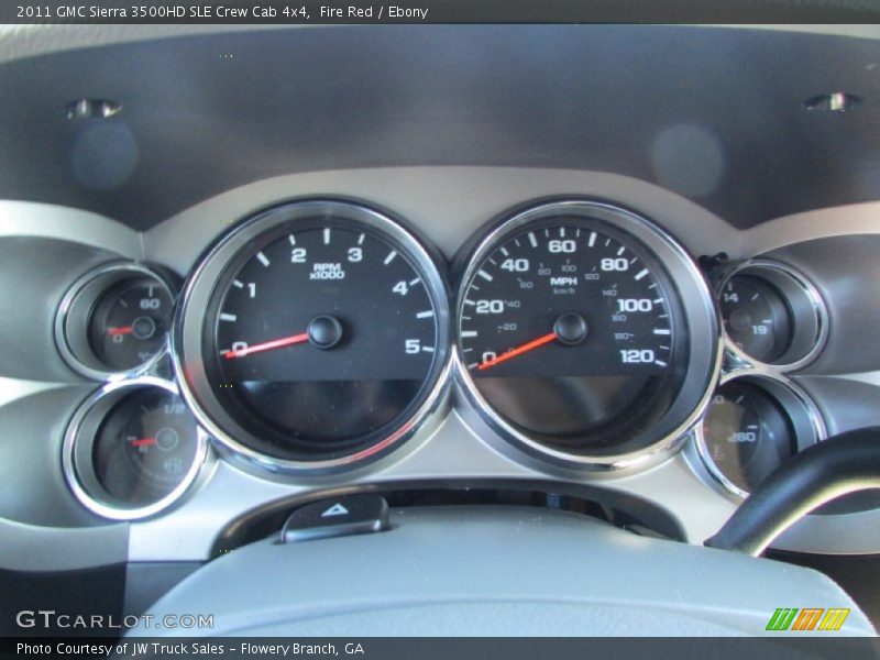 Fire Red / Ebony 2011 GMC Sierra 3500HD SLE Crew Cab 4x4
