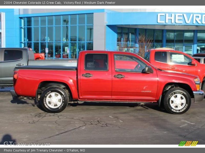 Victory Red / Medium Dark Pewter 2004 Chevrolet Colorado LS Crew Cab