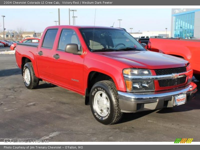 Victory Red / Medium Dark Pewter 2004 Chevrolet Colorado LS Crew Cab