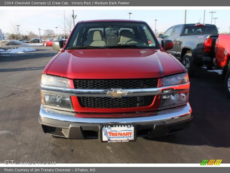 Victory Red / Medium Dark Pewter 2004 Chevrolet Colorado LS Crew Cab