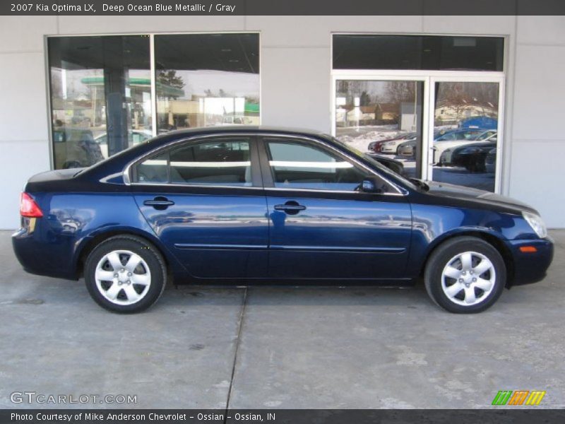 Deep Ocean Blue Metallic / Gray 2007 Kia Optima LX